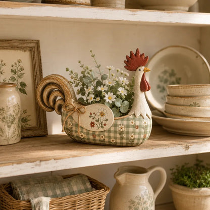 🔥Vintage Farmhouse Rooster Utensil Holder - Sage Farmhouse
