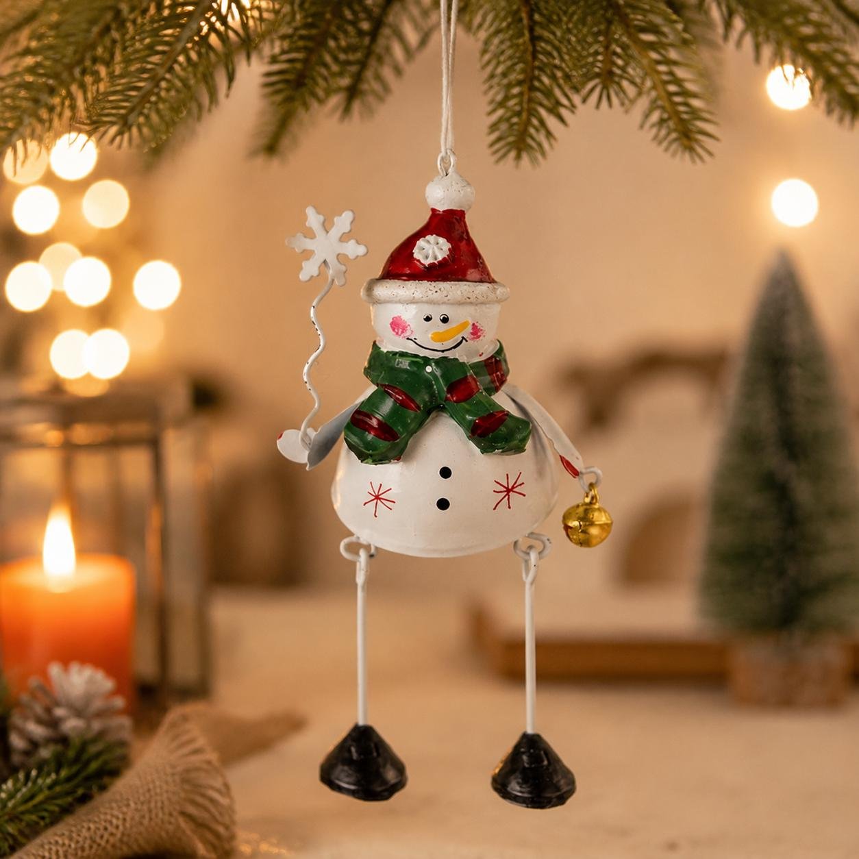 🌲Last Day 50% OFF✨Hand-Painted Metal Dangling Leg Christmas Ornaments