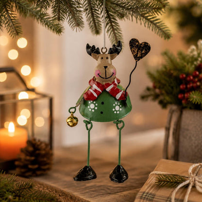 🌲Last Day 50% OFF✨Hand-Painted Metal Dangling Leg Christmas Ornaments