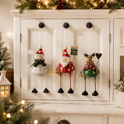 🌲Last Day 50% OFF✨Hand-Painted Metal Dangling Leg Christmas Ornaments
