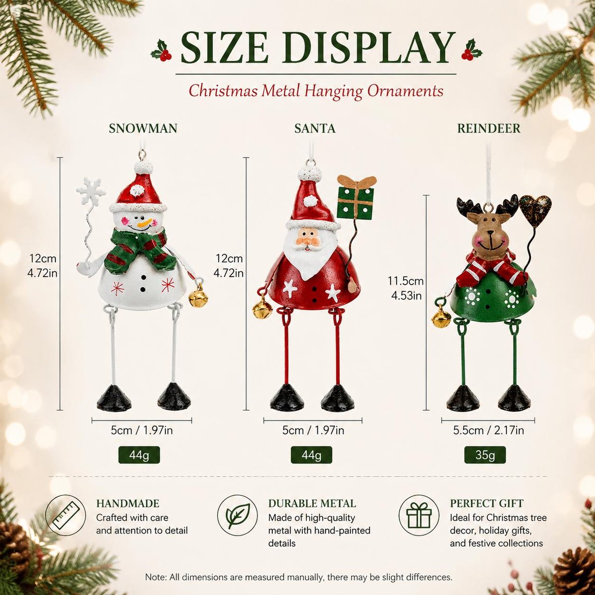 🌲Last Day 50% OFF✨Hand-Painted Metal Dangling Leg Christmas Ornaments