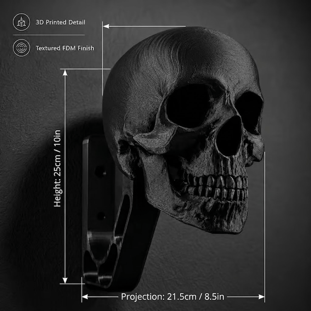 🏍️💀 Wall-Mounted Motorcycle Skull Helmet Rack 🤘🪖