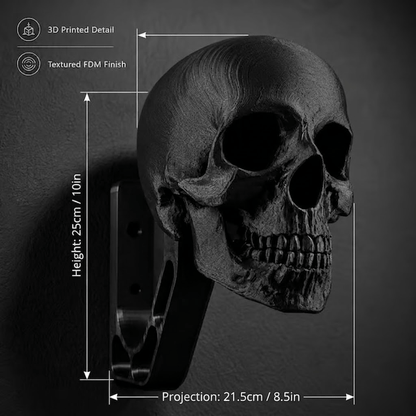 🏍️💀 Wall-Mounted Motorcycle Skull Helmet Rack 🤘🪖