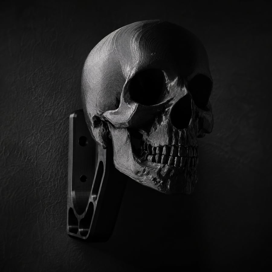 🏍️💀 Wall-Mounted Motorcycle Skull Helmet Rack 🤘🪖