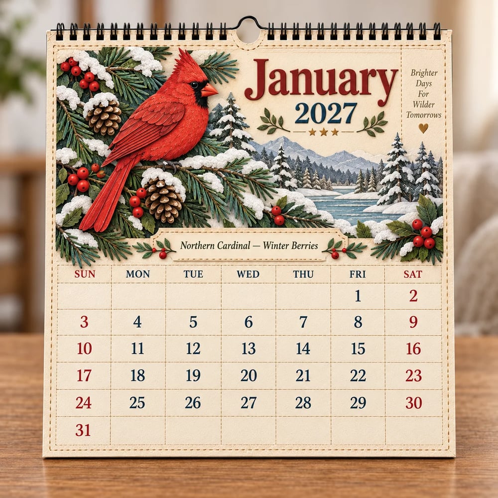 🐦 2027 Birds Of Wall Calendar