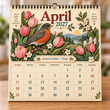 🐦 2027 Birds Of Wall Calendar