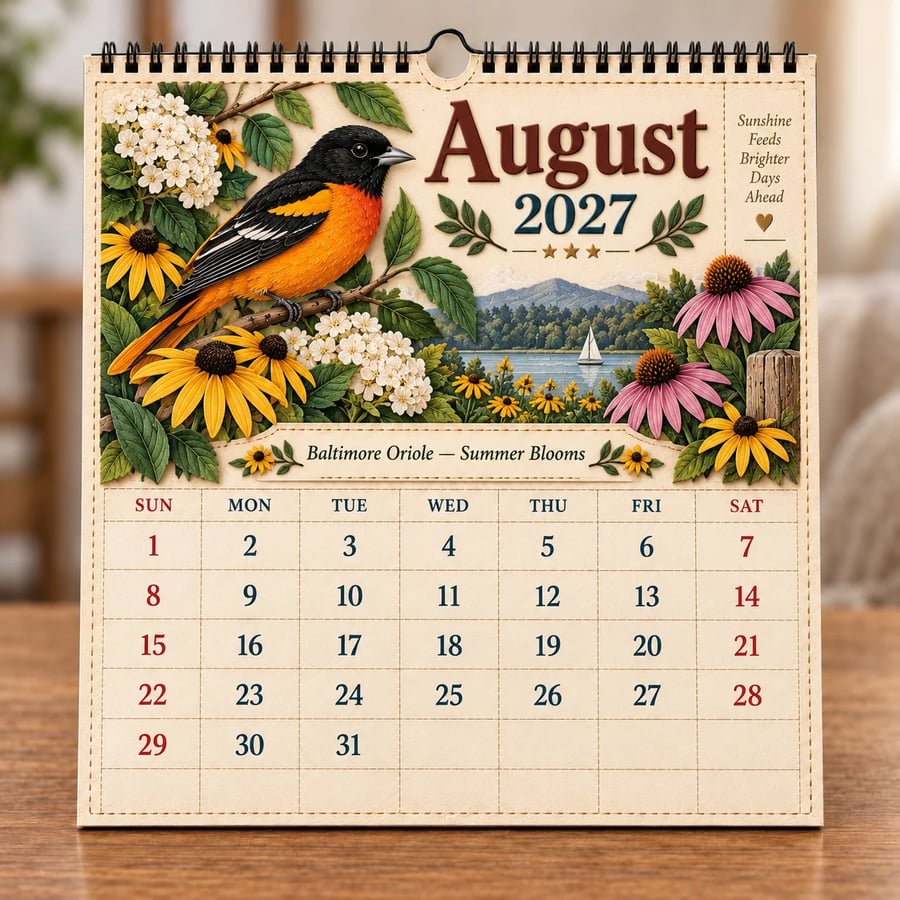🐦 2027 Birds Of Wall Calendar