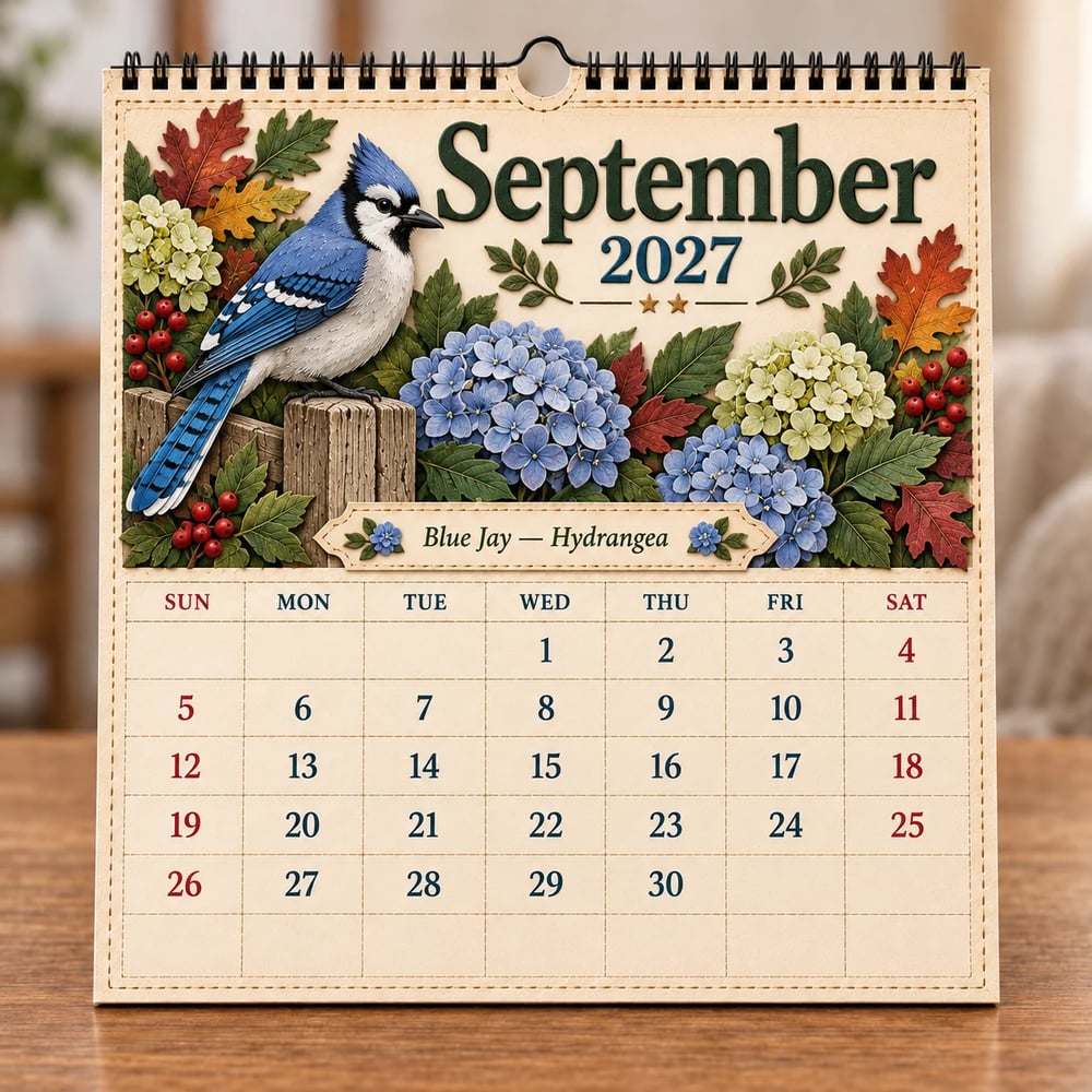 🐦 2027 Birds Of Wall Calendar