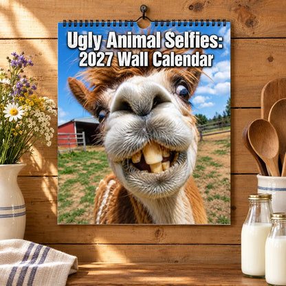 2027 Funny Farm Animal Selfies Wall Calendar😂🐴 – 12 Months of Hilariously Unfiltered Animal Faces