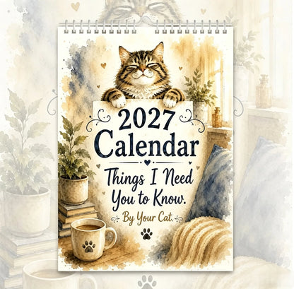 🐱📅 A Cat’s Life 2027 Calendar – A Year of Feline Charm 🐾✨