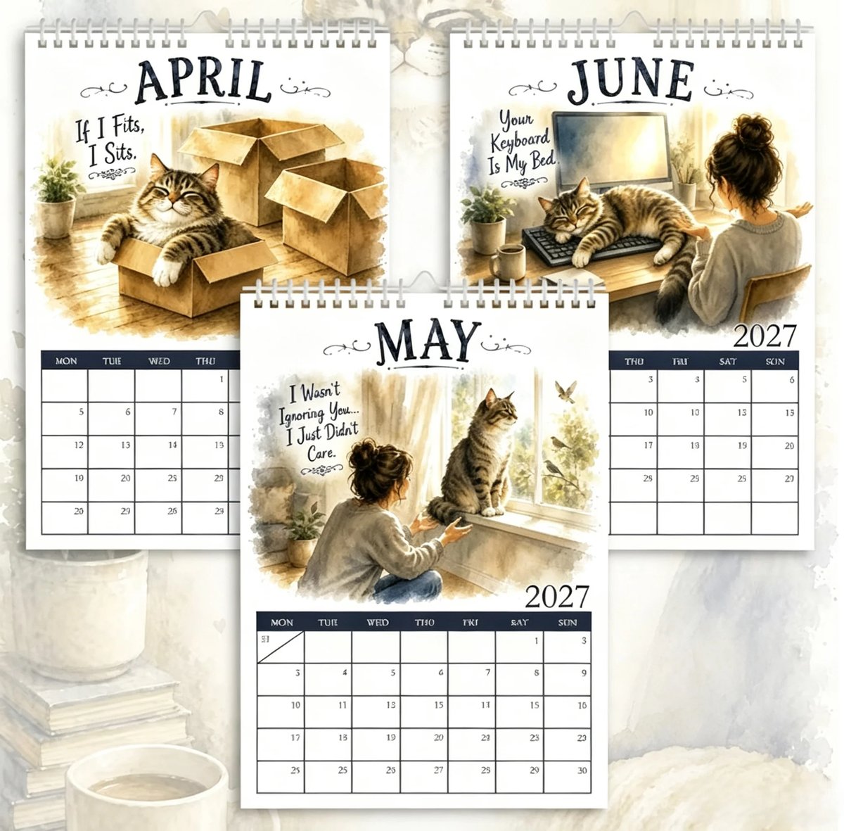 🐱📅 A Cat’s Life 2027 Calendar – A Year of Feline Charm 🐾✨