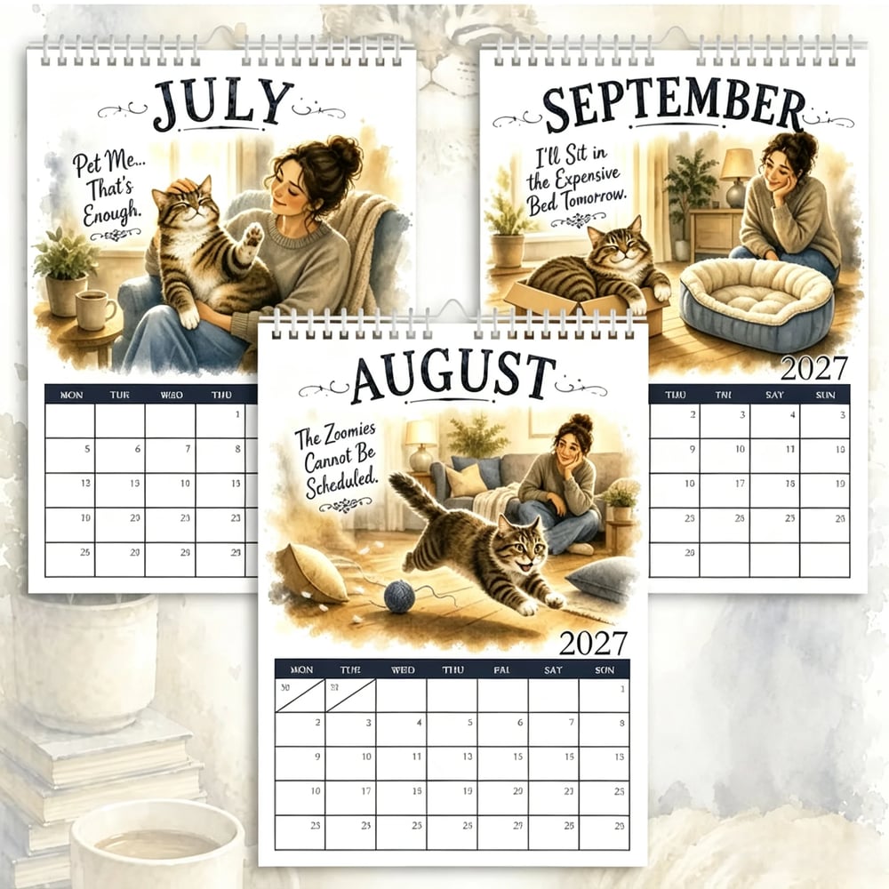 🐱📅 A Cat’s Life 2027 Calendar – A Year of Feline Charm 🐾✨