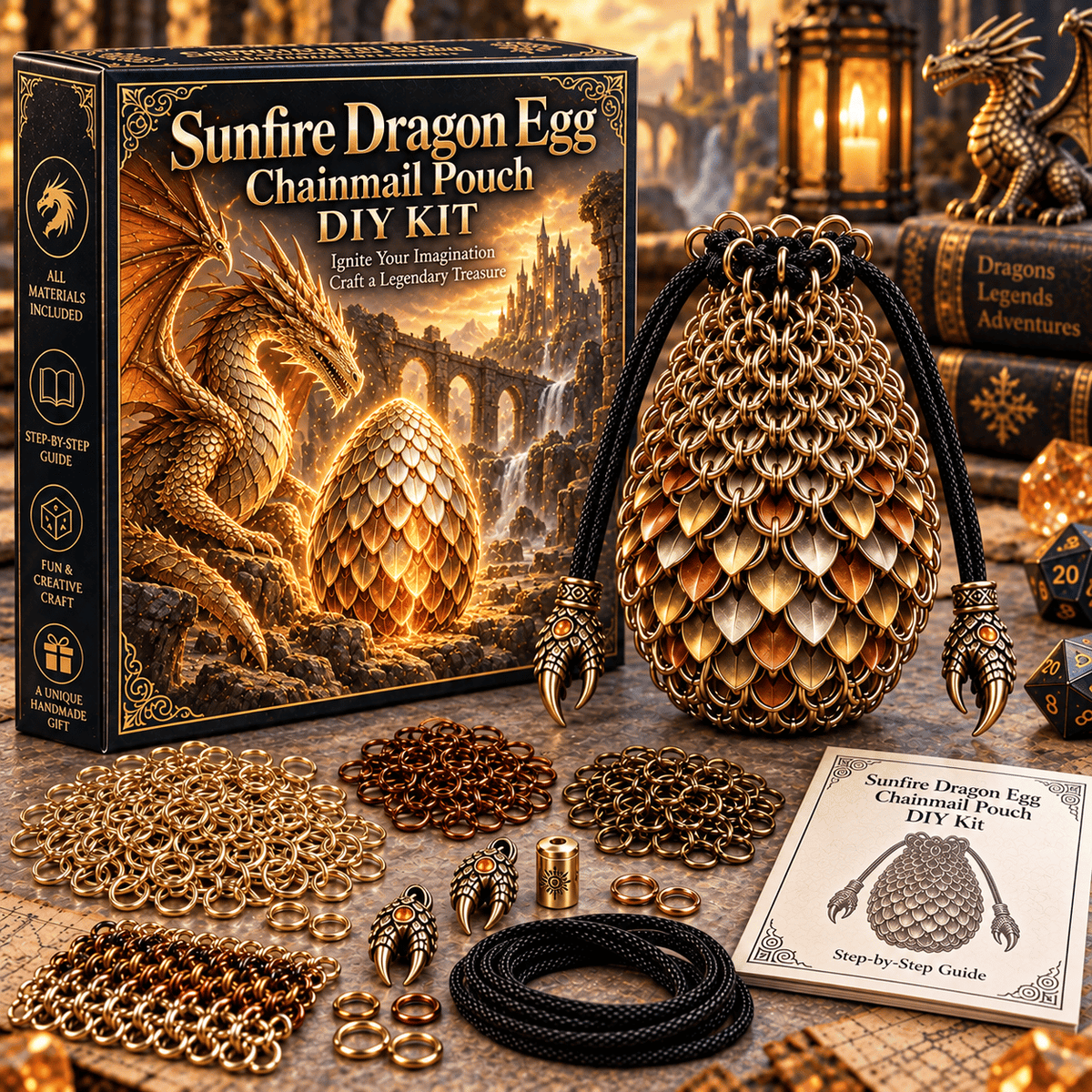 🐉 Dragon Egg Chainmail Pouch DIY Kit