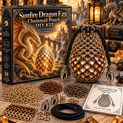 🐉 Dragon Egg Chainmail Pouch DIY Kit
