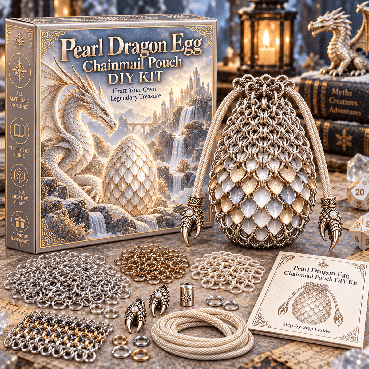 🐉 Dragon Egg Chainmail Pouch DIY Kit