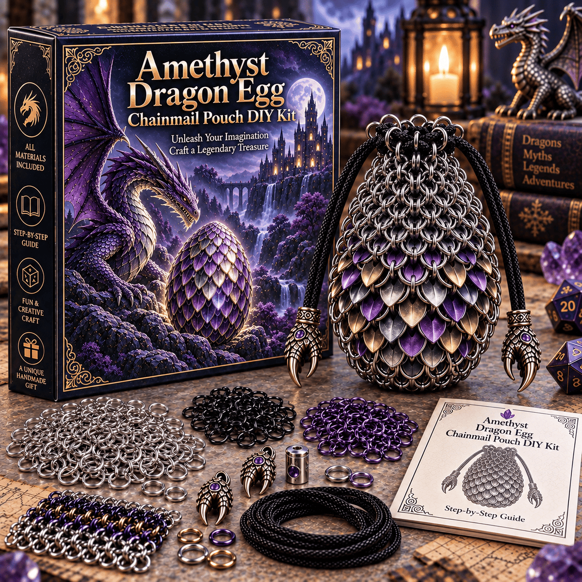 🐉 Dragon Egg Chainmail Pouch DIY Kit