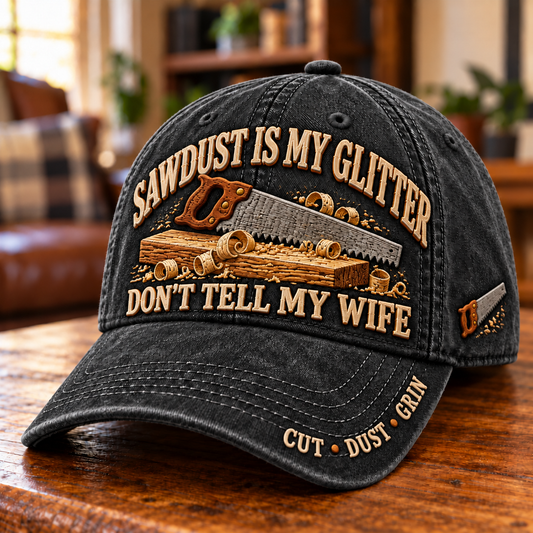 🪚 Sawdust Is My Glitter Woodworker Humor Baseball Cap