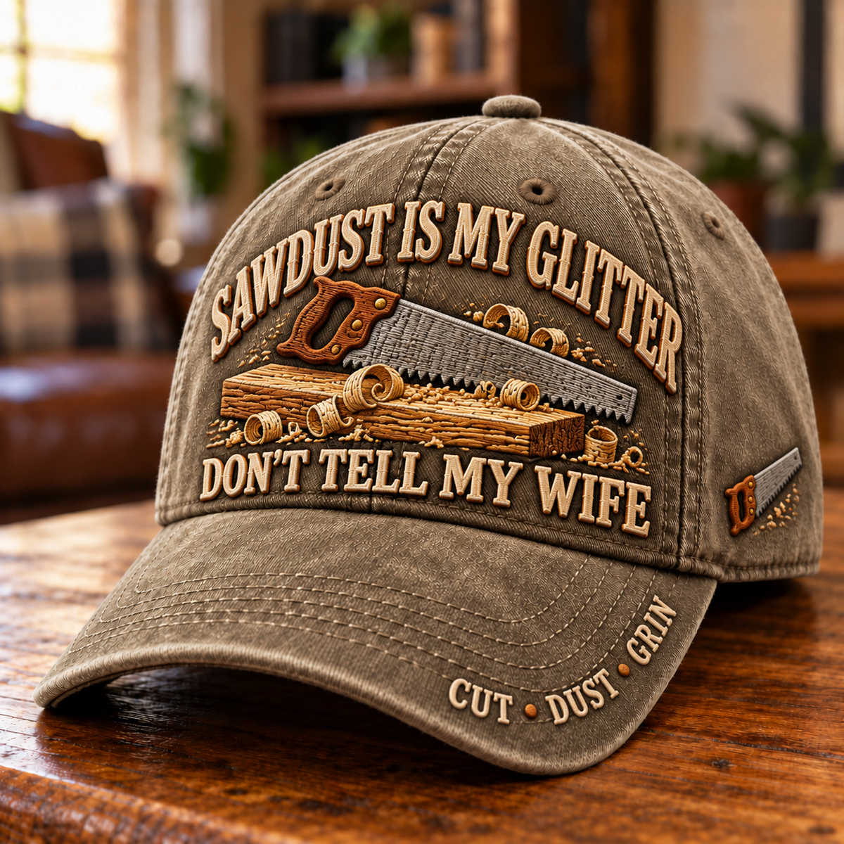 🪚 Sawdust Is My Glitter Woodworker Humor Baseball Cap