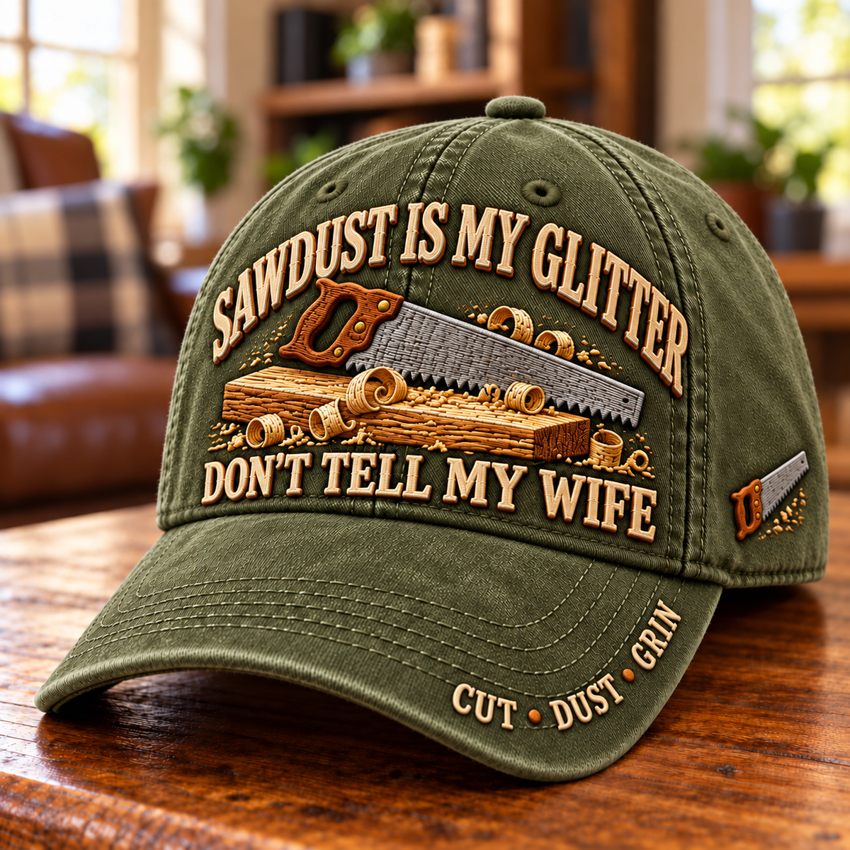 🪚 Sawdust Is My Glitter Woodworker Humor Baseball Cap