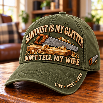 🪚 Sawdust Is My Glitter Woodworker Humor Baseball Cap