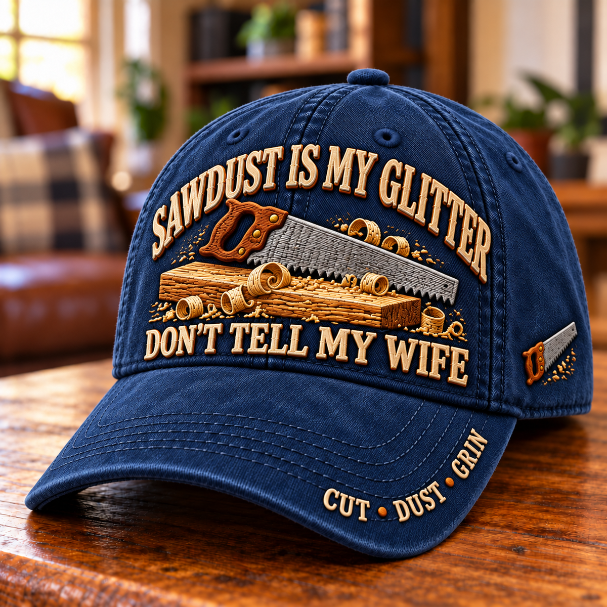 🪚 Sawdust Is My Glitter Woodworker Humor Baseball Cap