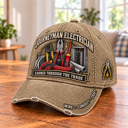 ⚡ Journeyman Electrician Earned Through The Trade Baseball Cap