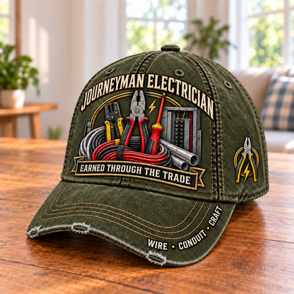 ⚡ Journeyman Electrician Earned Through The Trade Baseball Cap