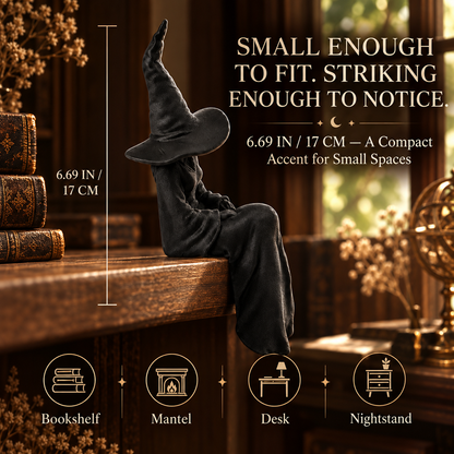🧙‍♀️🖤Mysterious Perched Bookshelf Figurine