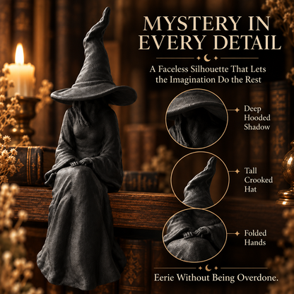 🧙‍♀️🖤Mysterious Perched Bookshelf Figurine