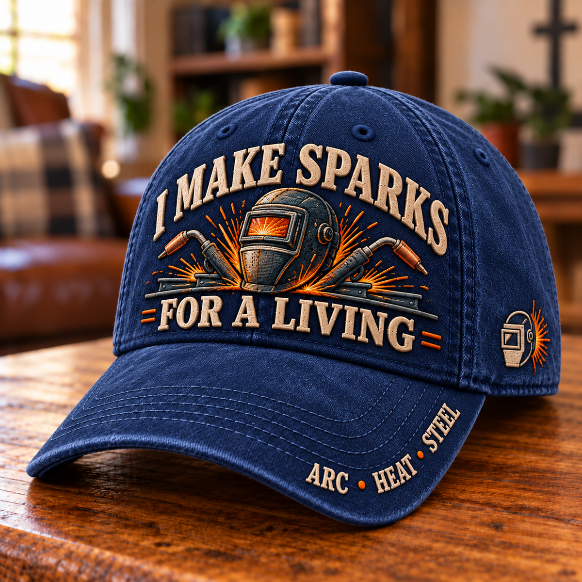 🔥 I Make Sparks For A Living Welder Work Pride Baseball Cap