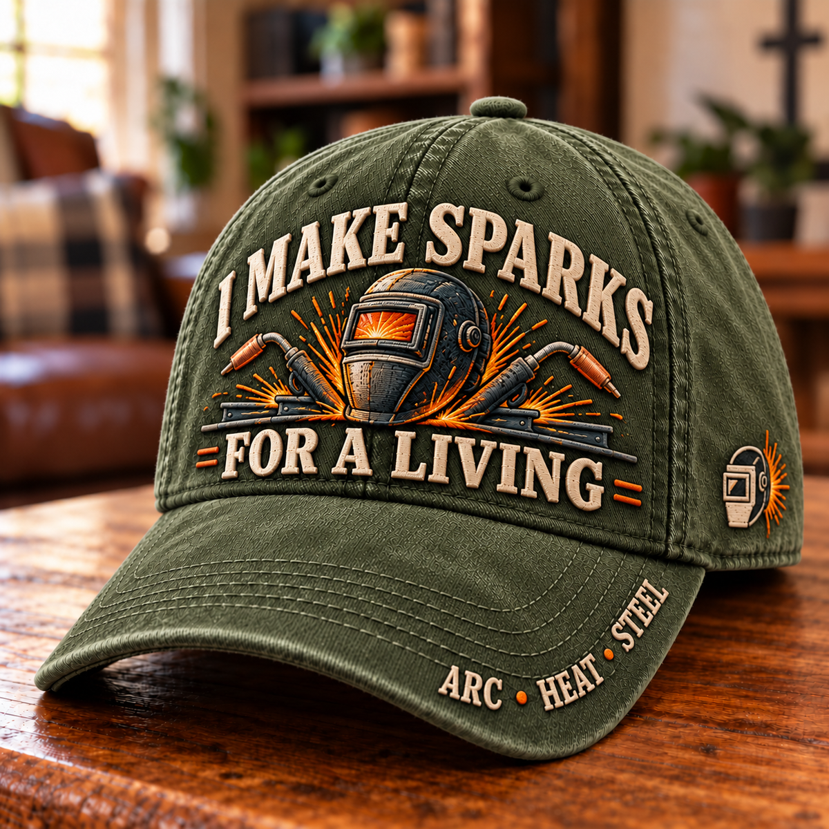 🔥 I Make Sparks For A Living Welder Work Pride Baseball Cap