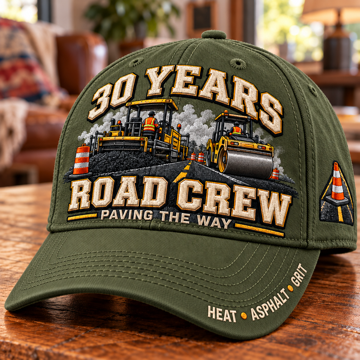 🚧 30 Years Paving The Way Road Crew Milestone Baseball Cap – Customizable Years
