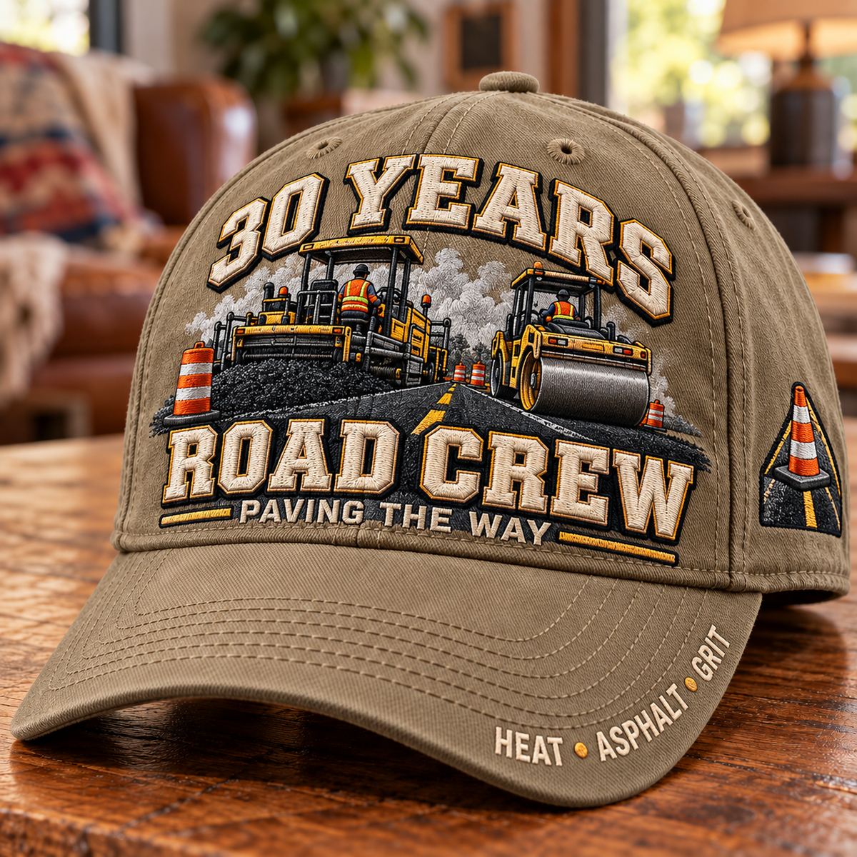 🚧 30 Years Paving The Way Road Crew Milestone Baseball Cap – Customizable Years