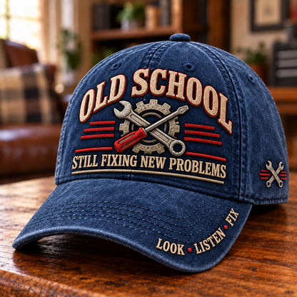 🔧 Old School Still Fixing New Problems Mechanic Baseball Cap