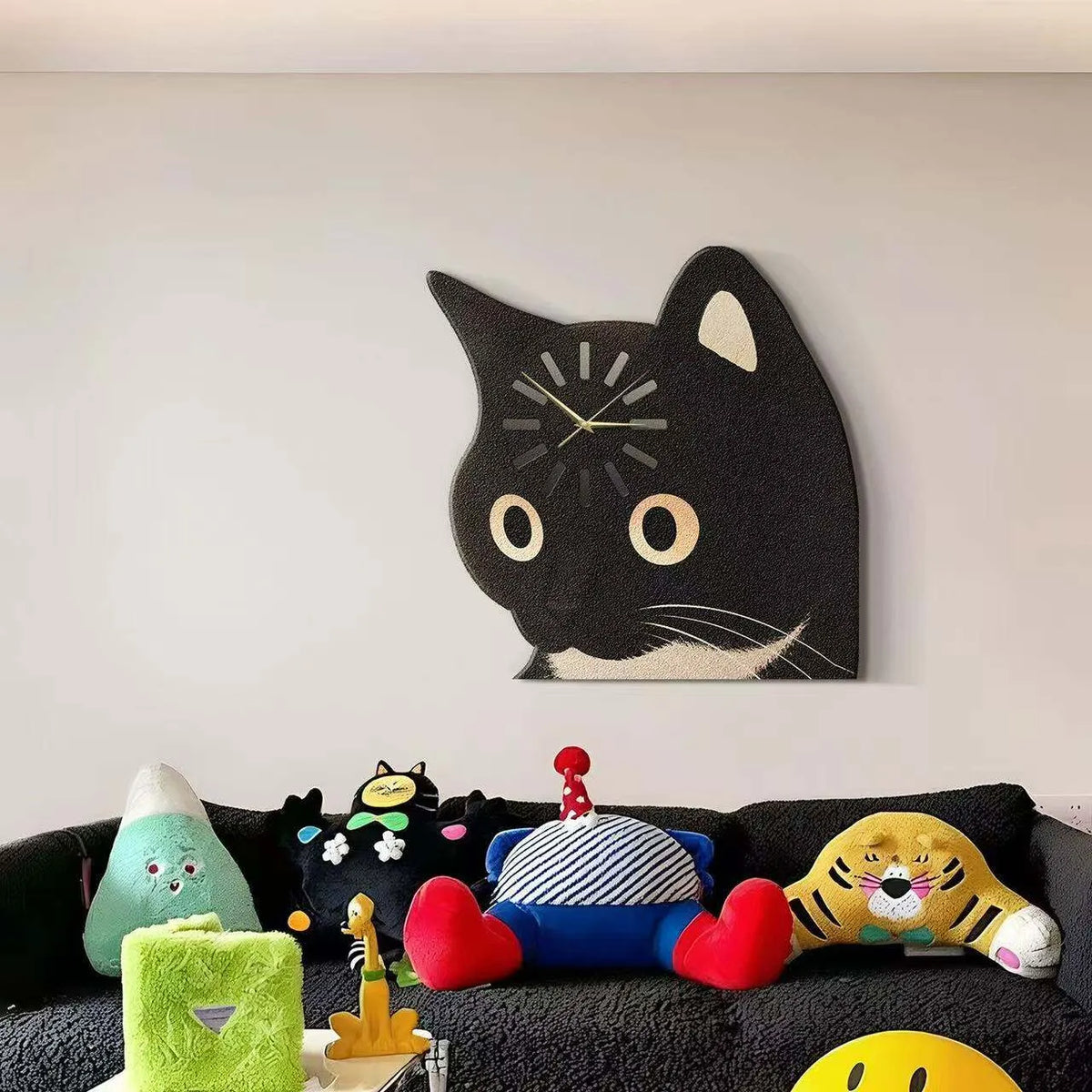 🐱Funny Loading Cat & Dog Wooden Wall Clock – Quirky Animal Wall Decor