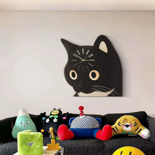 🐱Funny Loading Cat & Dog Wooden Wall Clock – Quirky Animal Wall Decor