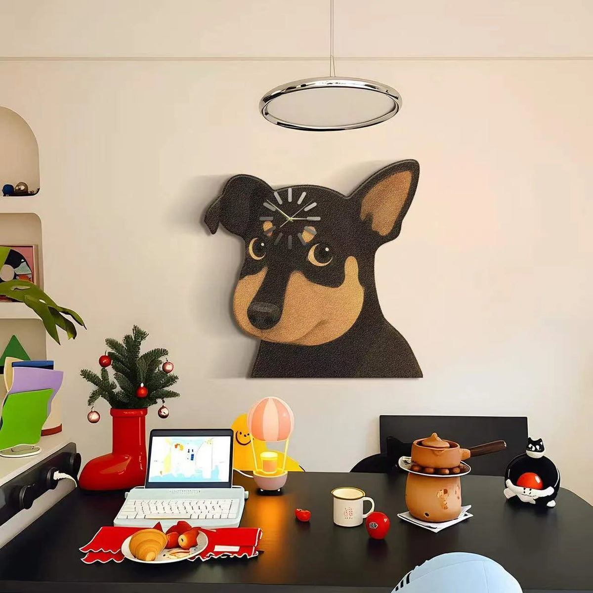 🐱Funny Loading Cat & Dog Wooden Wall Clock – Quirky Animal Wall Decor