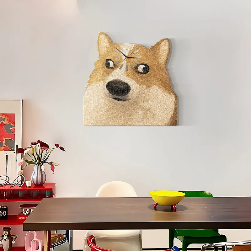 🐱Funny Loading Cat & Dog Wooden Wall Clock – Quirky Animal Wall Decor