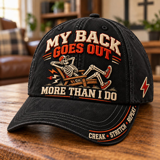 😂 My Back Goes Out More Than I Do – Funny Aging Baseball Cap
