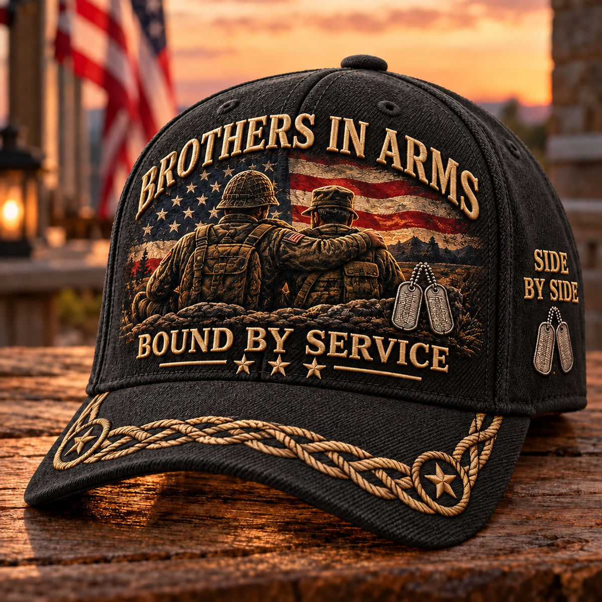 🇺🇸 Brothers In Arms Bound By Service Veteran Brotherhood Baseball Cap