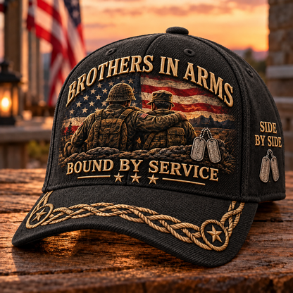 🇺🇸 Brothers In Arms Bound By Service Veteran Brotherhood Baseball Cap