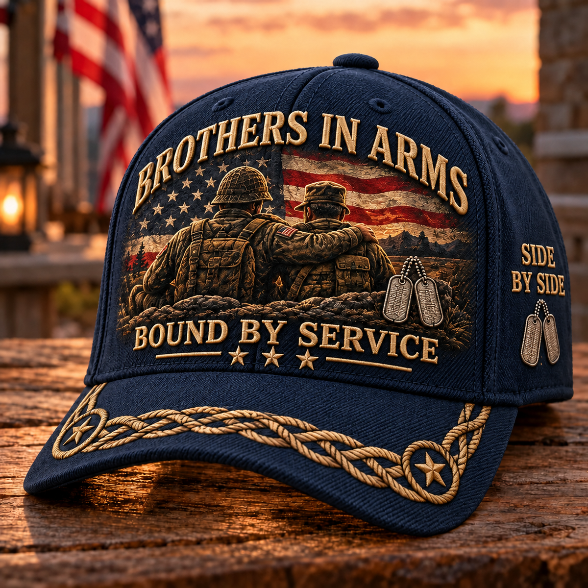 🇺🇸 Brothers In Arms Bound By Service Veteran Brotherhood Baseball Cap