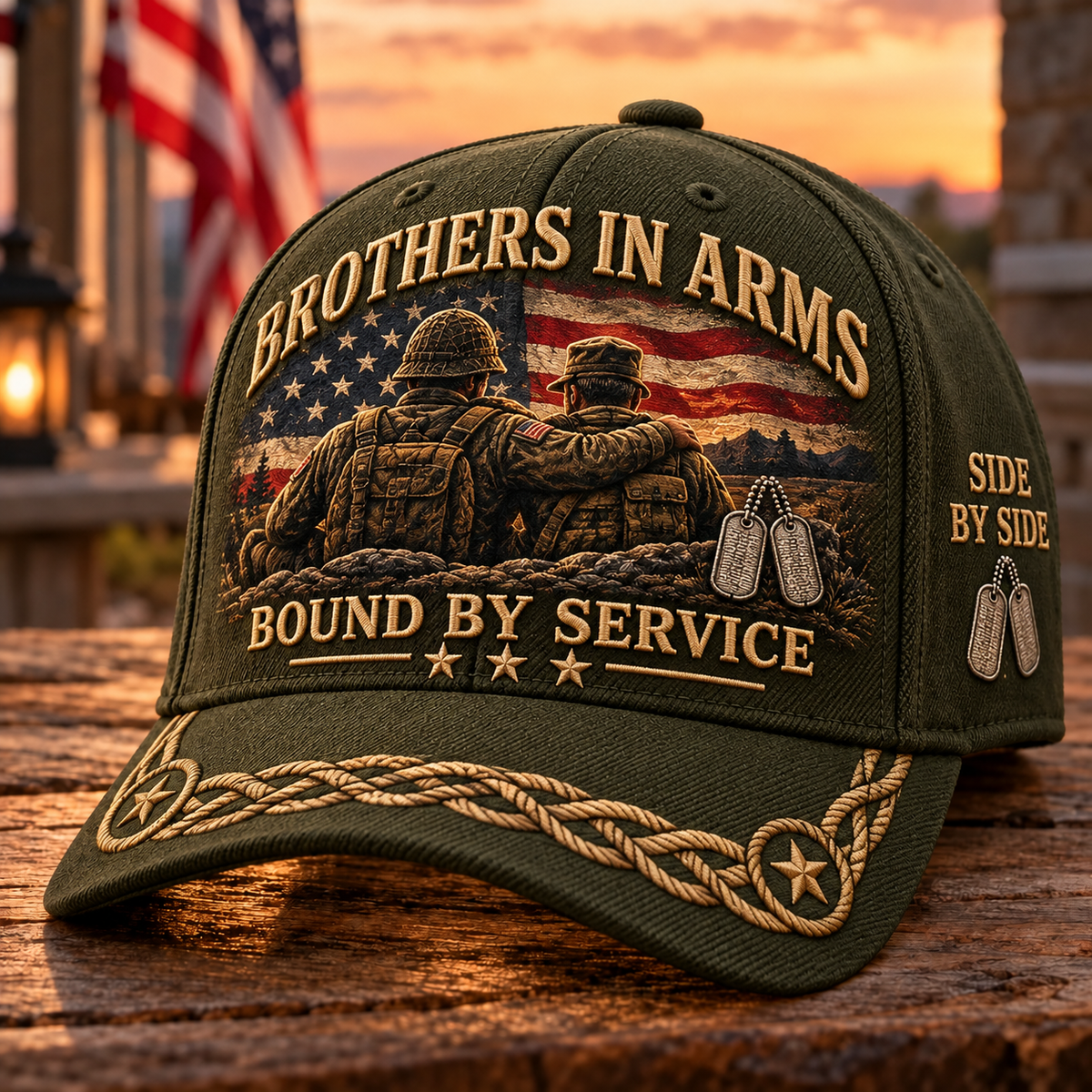 🇺🇸 Brothers In Arms Bound By Service Veteran Brotherhood Baseball Cap