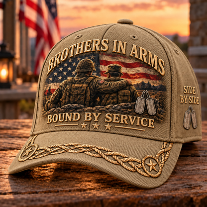 🇺🇸 Brothers In Arms Bound By Service Veteran Brotherhood Baseball Cap