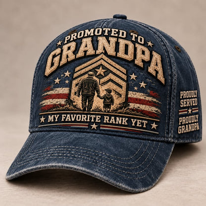 🇺🇸 Forever Our Hero Veteran & Grandpa Tribute Baseball Cap – 2 Meaningful Designs