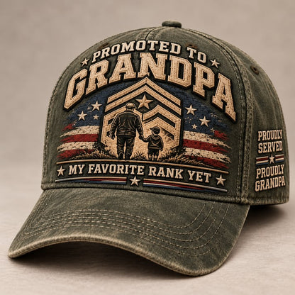 🇺🇸 Forever Our Hero Veteran & Grandpa Tribute Baseball Cap – 2 Meaningful Designs