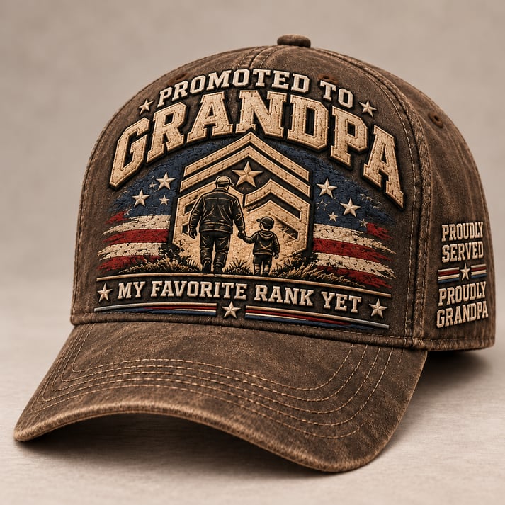 🇺🇸 Forever Our Hero Veteran & Grandpa Tribute Baseball Cap – 2 Meaningful Designs