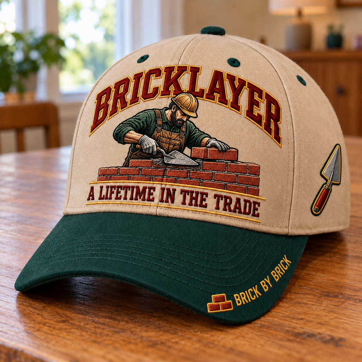 🧱 Bricklayer A Lifetime In The Trade – Brick By Brick Baseball Cap