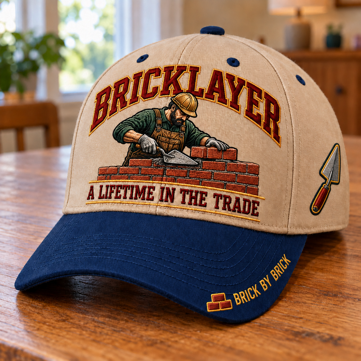 🧱 Bricklayer A Lifetime In The Trade – Brick By Brick Baseball Cap
