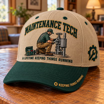 🔧 Maintenance Tech A Lifetime Keeping Things Running Baseball Cap